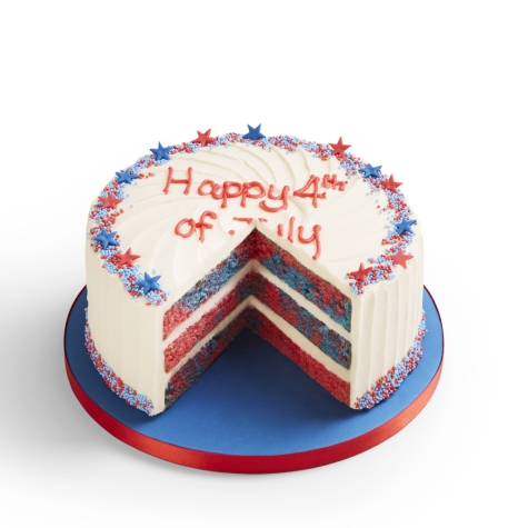 Made Without Gluten 4th July Vanilla Marbled Cake