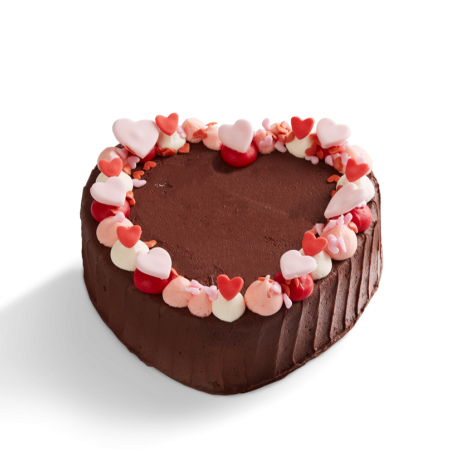 Chocolate Salted Caramel Heart Cake