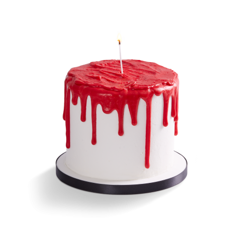 Halloween Gory Red Velvet Candle Cake