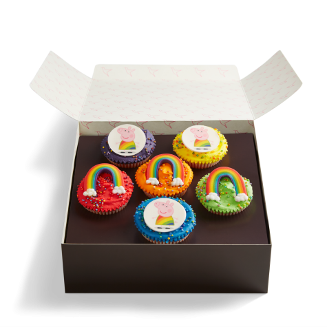 Rainbow Peppa Pig Cupcake Selection Box