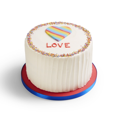 Pride Rainbow LOVE Cake