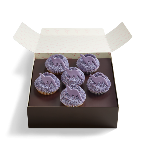 Purple Dinosaur Sprinkle Cupcake Selection Box