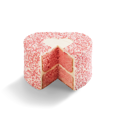 Made Without Gluten Pink Vanilla Heart Cake