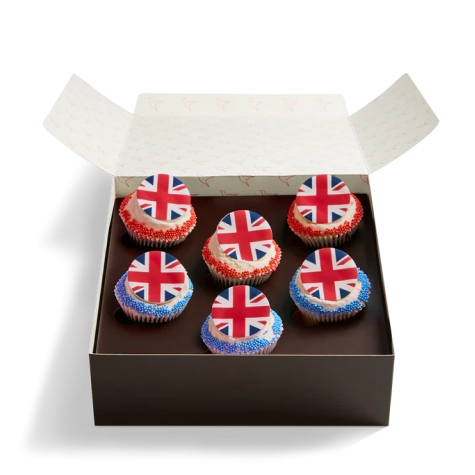 Vegan Union Jack Cupcake Selection Box