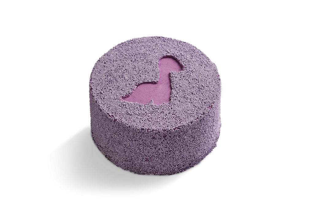 Purple Dinosaur Sprinkle Cake