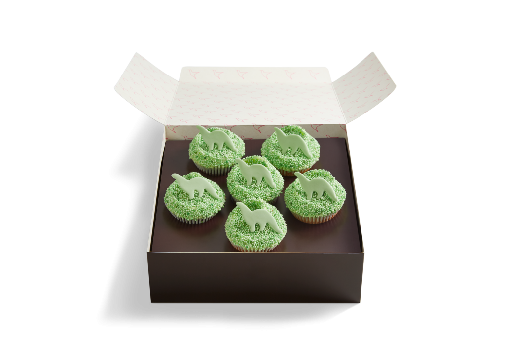 Green Dinosaur Sprinkle Cupcake Selection Box