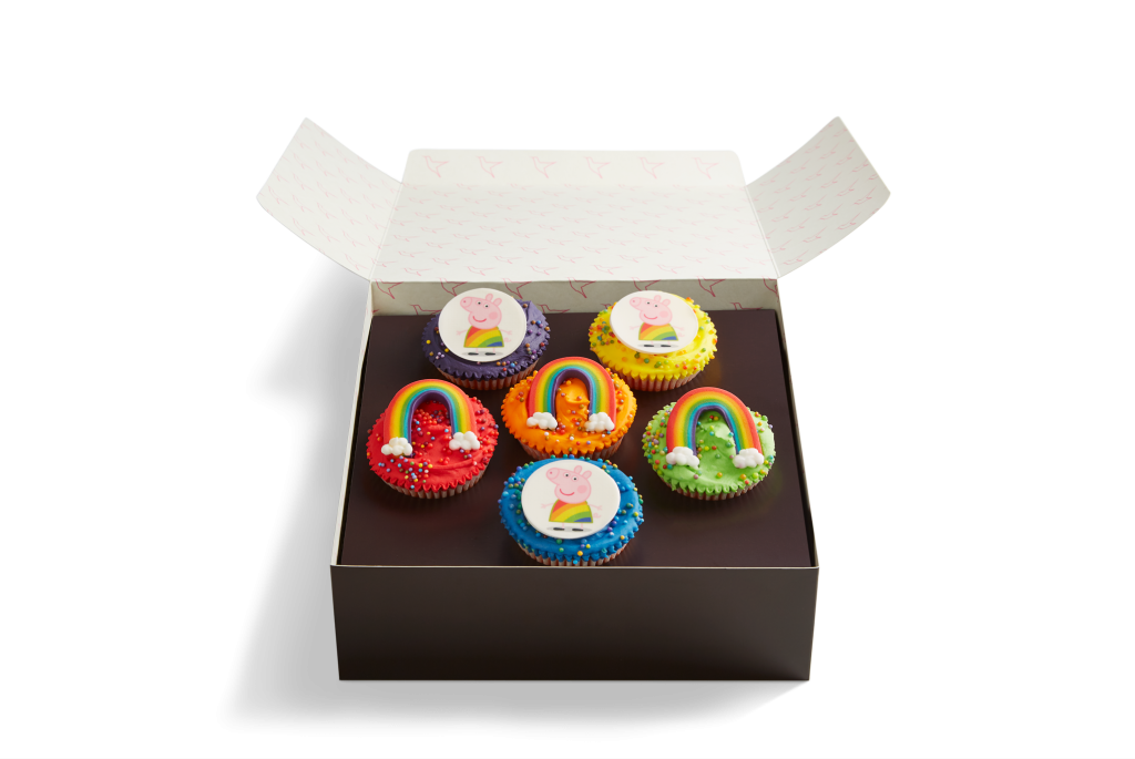 Rainbow Peppa Pig Cupcake Selection Box