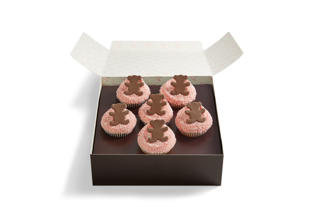 Pink Bear Sprinkle Cupcake Selection Box