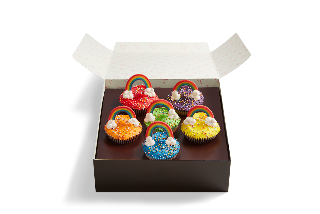 Rainbow Frosting Cupcake Selection Box