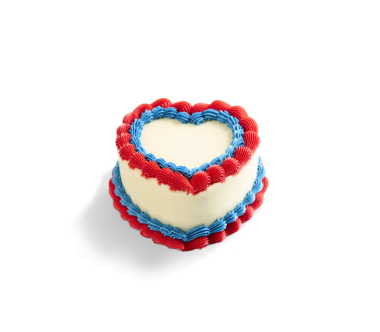 4th July Heart Cake 