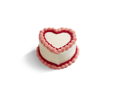 Vintage Blush Heart Cake 