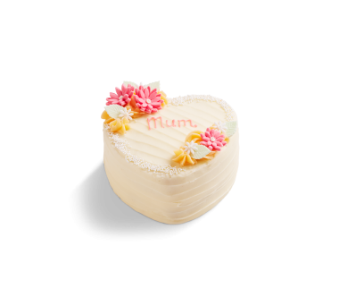 Mother's Day Vegan Lemon Raspberry Heart Cake