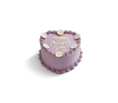 Mother's Day Vegan Lilac Heart Cake