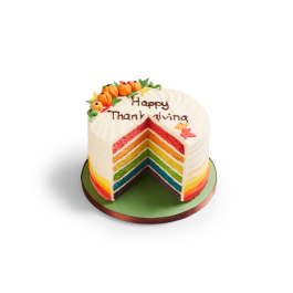 Image of Thanksgiving Rainbow Cake