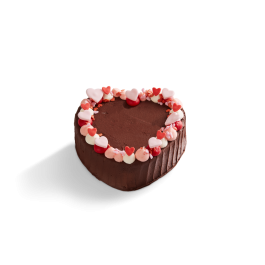 Image of Chocolate Salted Caramel Heart Cake