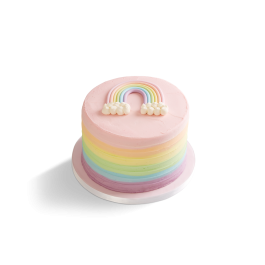 Image of Pastel Rainbow Frosting Cake
