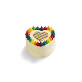 Image of Rainbow Marble Pride Heart Cake 