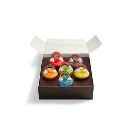 Image of Rainbow Frosting Cupcake Selection Box