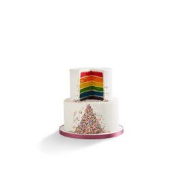 Image of Rainbow Sprinkles Wedding Cake