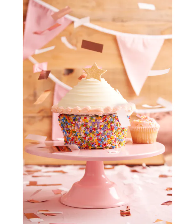 The Giant Vanilla Piñata Cupcake