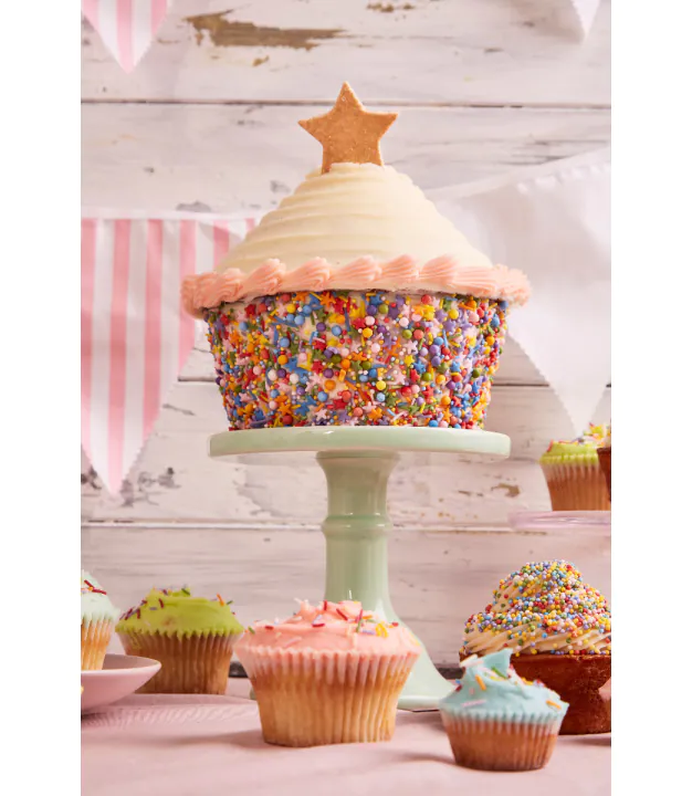 The Giant Vanilla Piñata Cupcake