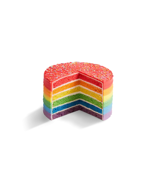 Rainbow Frosting Cake