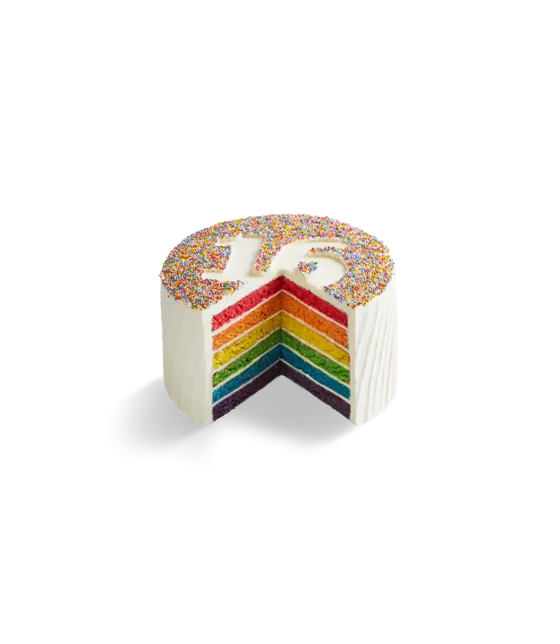 Rainbow Number Cake