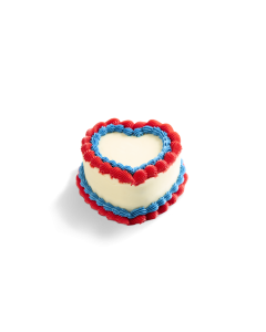 4th July Heart Cake 