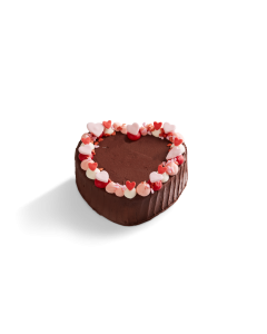 Chocolate Salted Caramel Heart Cake
