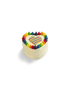 Rainbow Marble Pride Heart Cake 