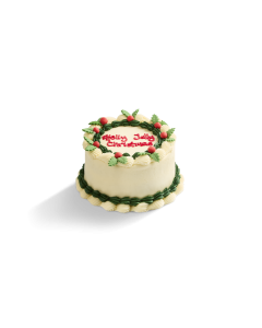 Vintage Green Holly 6" Cake