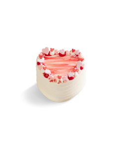 Hearts aflutter vanilla cake 