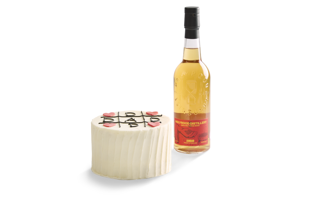Image of Father's Day 6" Red Velvet Cake & Holyrood Whisky Hamper 
