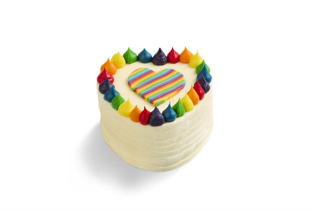 Image of Rainbow Marble Pride Heart Cake 
